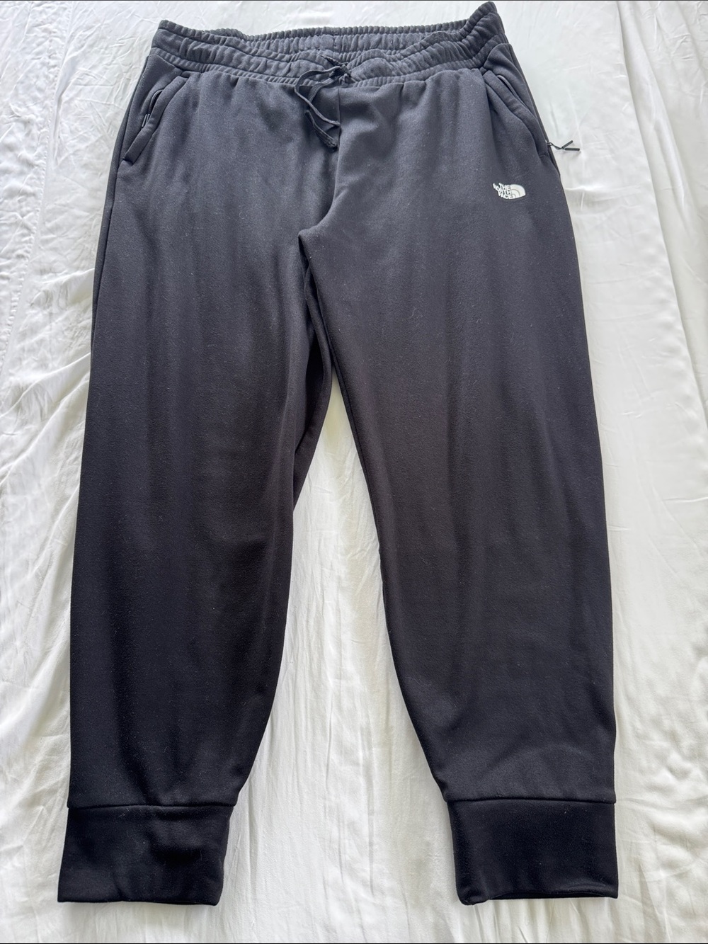 The North Face Black Jogger Sweatpants with White Logo